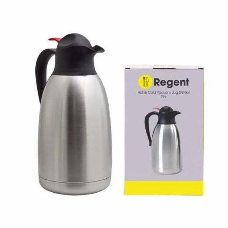 Regent Vacuum Jug Double Walled stainless steel 2 Litre