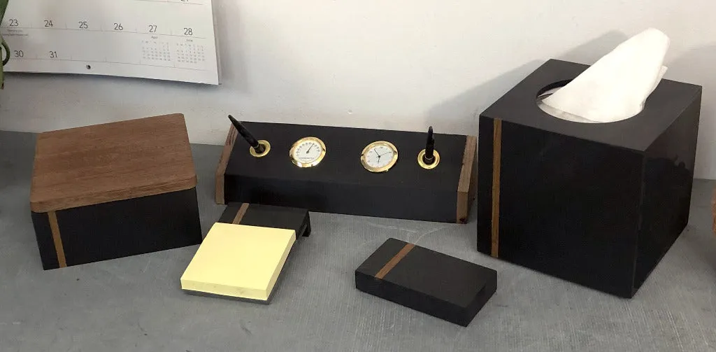 Rich Slate Desk Set