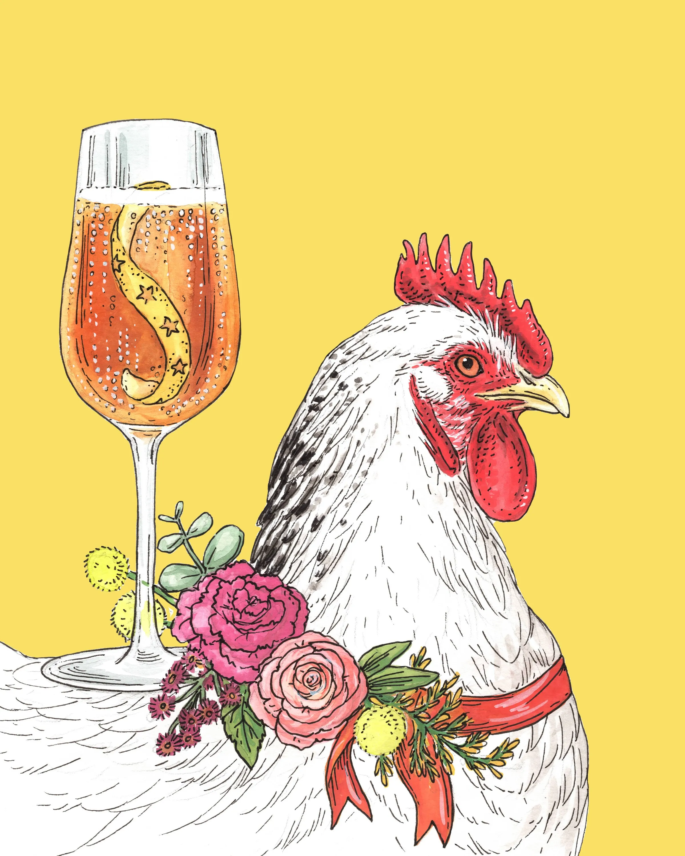 RKartwork x Drinking with Chickens Portrait Notecards