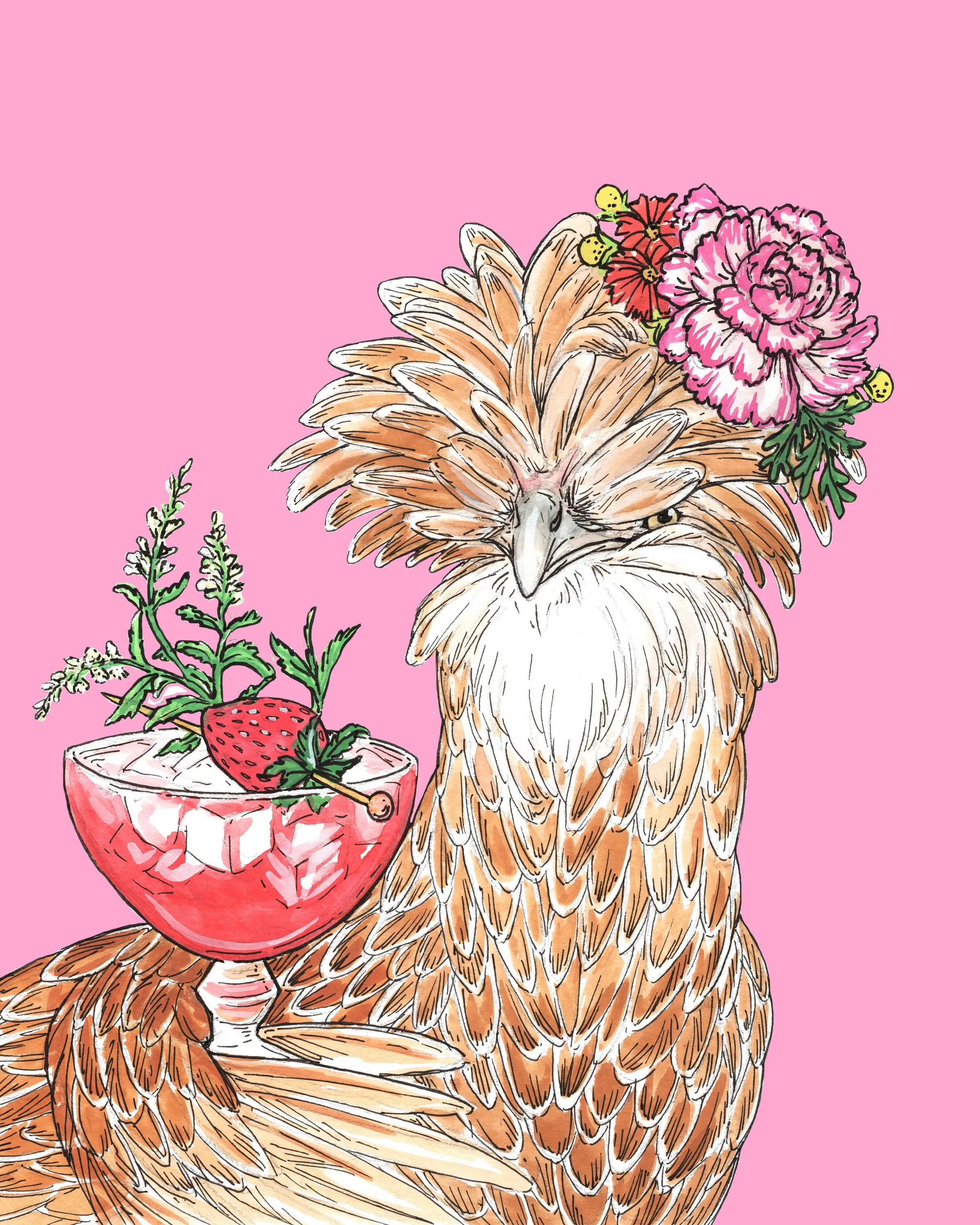 RKartwork x Drinking with Chickens Portrait Notecards