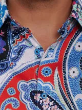Robert Graham Devil's Treasure Paisley Long Sleeve Shirt Size XXXL