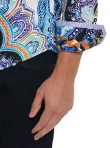 Robert Graham Devil's Treasure Paisley Long Sleeve Shirt Size XXXL
