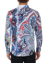 Robert Graham Devil's Treasure Paisley Long Sleeve Shirt Size XXXL