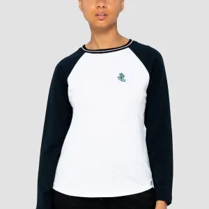 Santa Cruz Mini Hand Longsleeve Baseball T-Shirt White - Womens