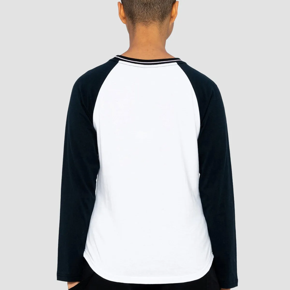 Santa Cruz Mini Hand Longsleeve Baseball T-Shirt White - Womens