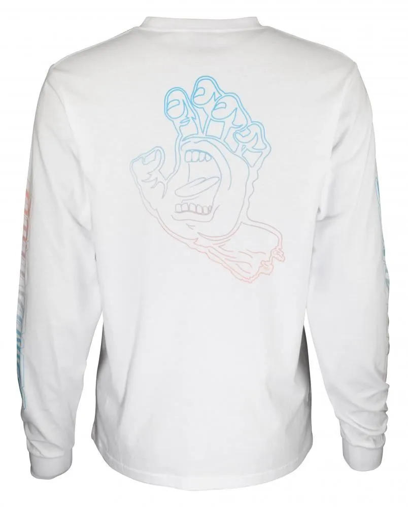 Santa Cruz Womens L/S T-Shirt Void Hand Fade L/S T-Shirt - White