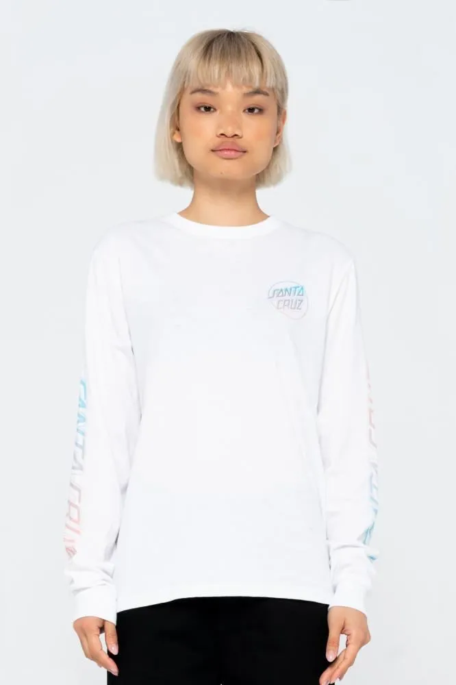 Santa Cruz Womens L/S T-Shirt Void Hand Fade L/S T-Shirt - White