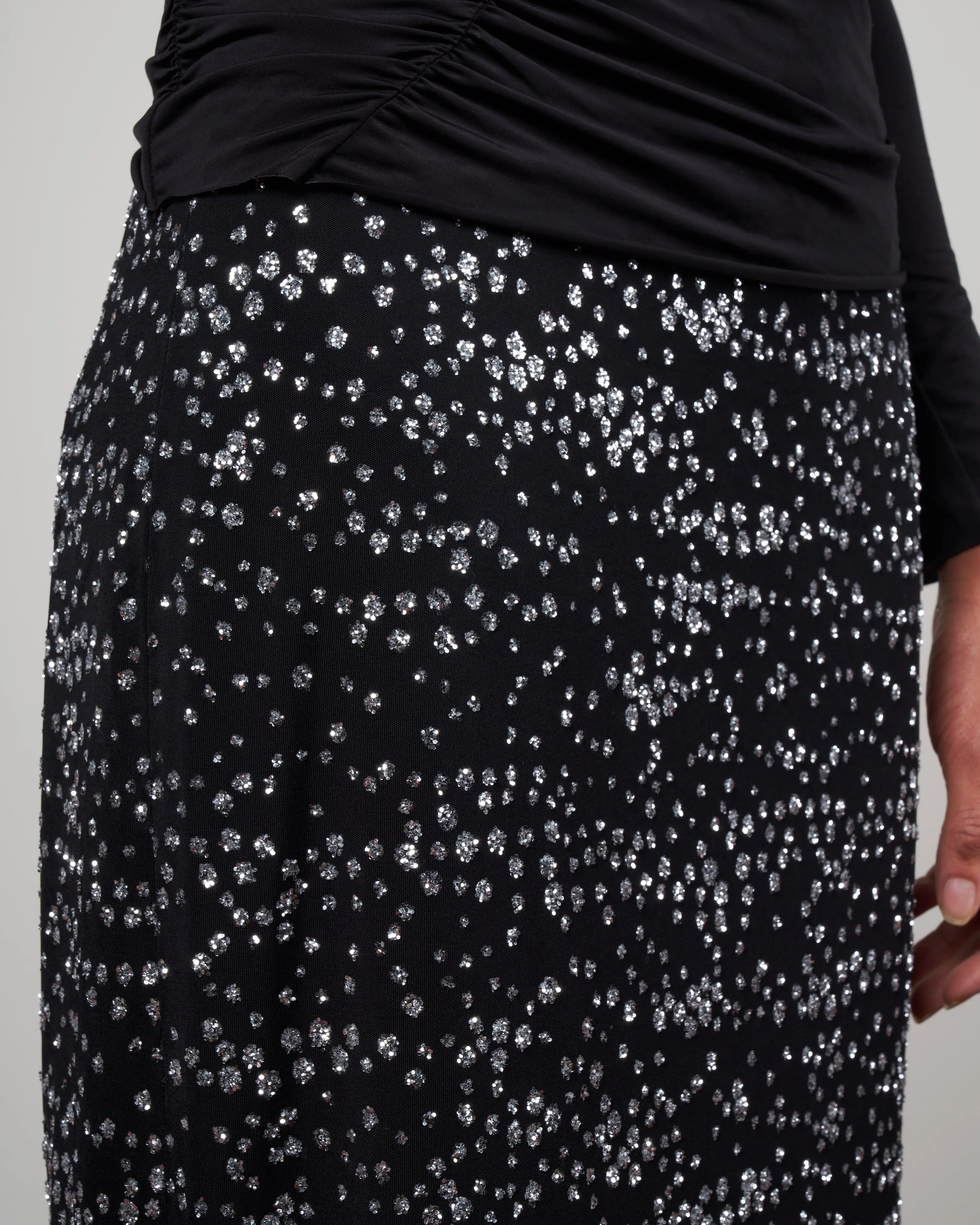 scintilla jersey pencil skirt - black