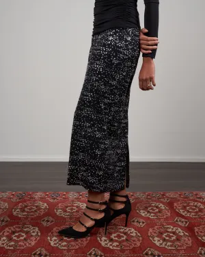 scintilla jersey pencil skirt - black