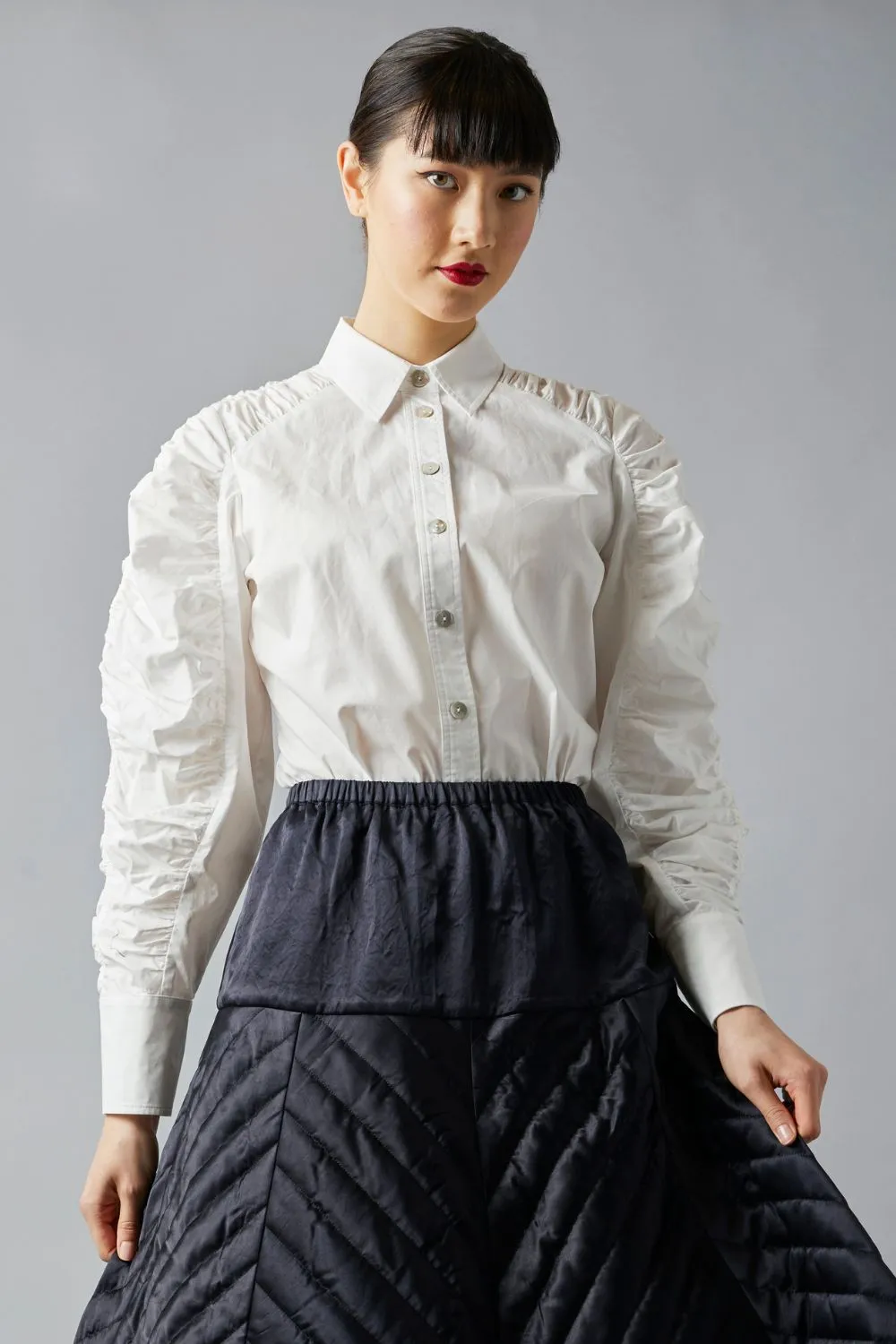 Shirred Sleeve Shirt