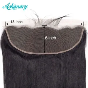 Silky Straight 13x6 Full Frontal Transparent Lace Brazilian Human Hair