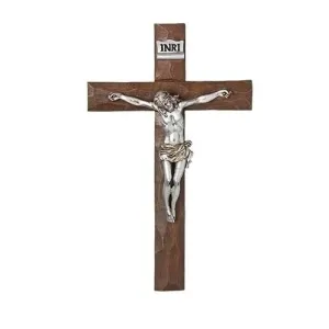 Silver Wall Crucifix 11-1/2"