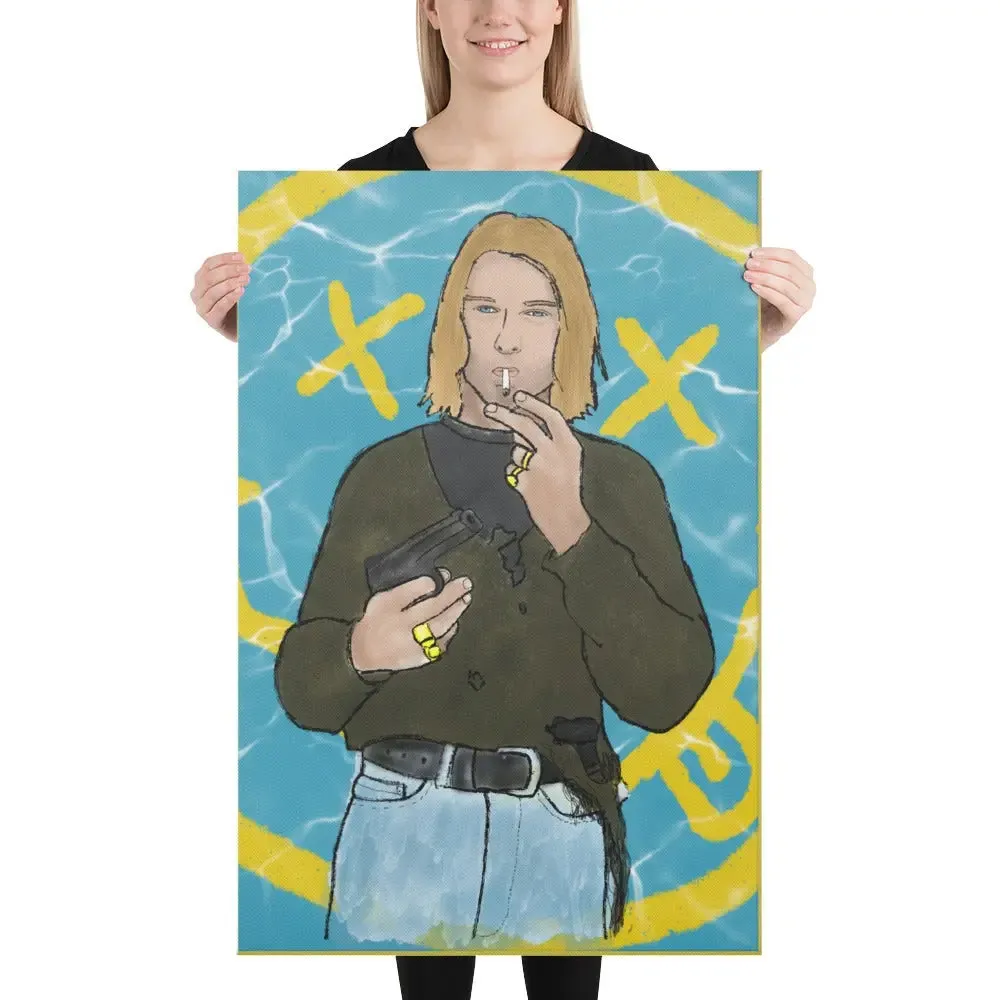 Smiling Through the Waves – A Vibrant Tribute to Kurt Cobain
