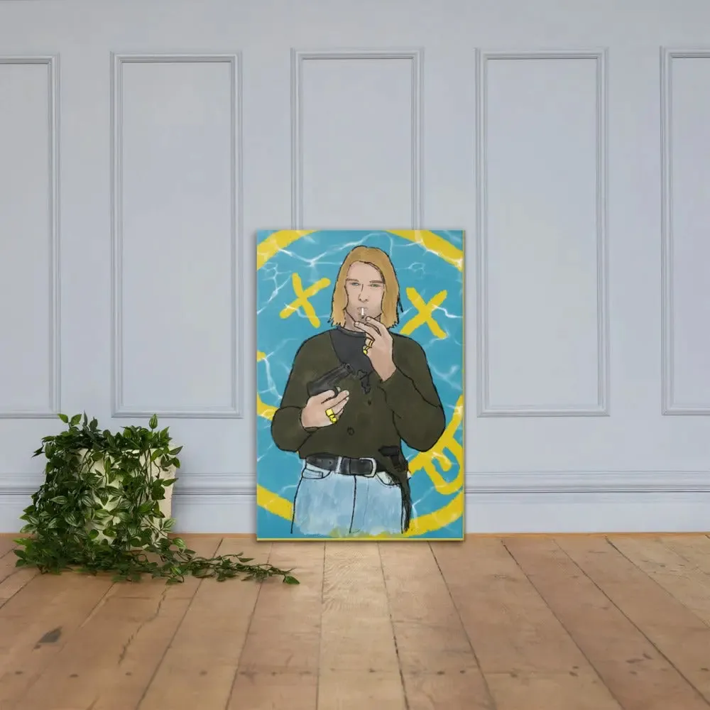 Smiling Through the Waves – A Vibrant Tribute to Kurt Cobain