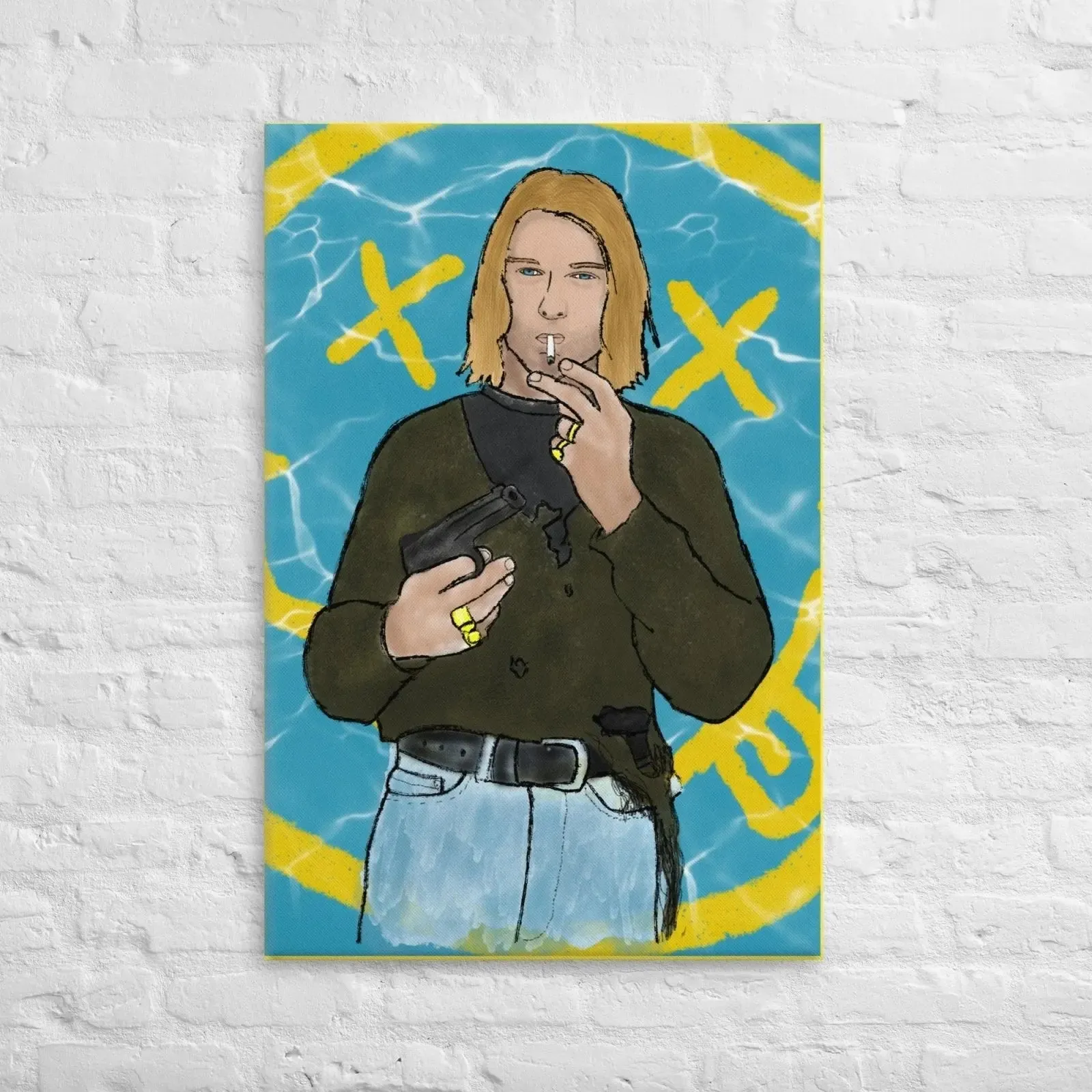 Smiling Through the Waves – A Vibrant Tribute to Kurt Cobain