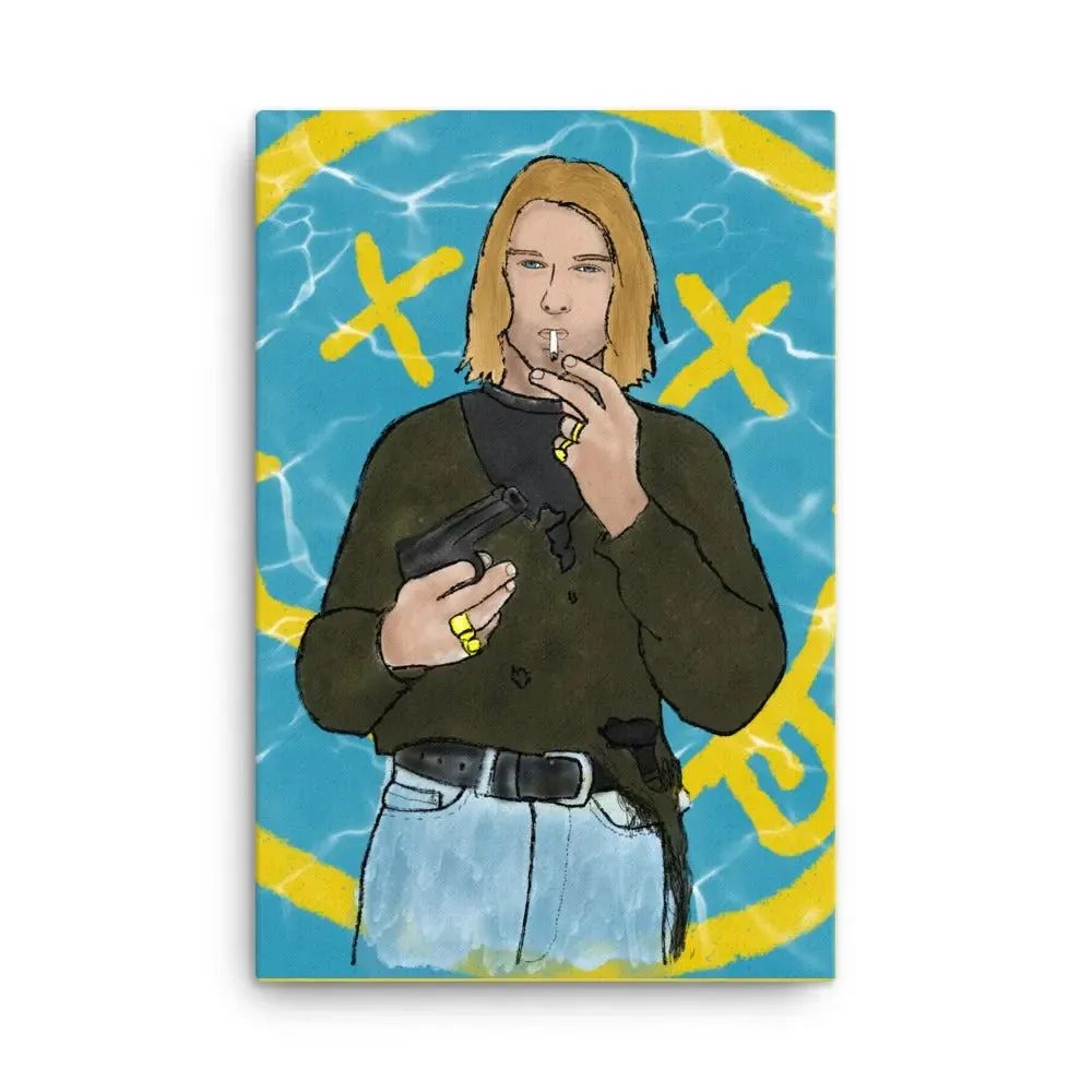 Smiling Through the Waves – A Vibrant Tribute to Kurt Cobain