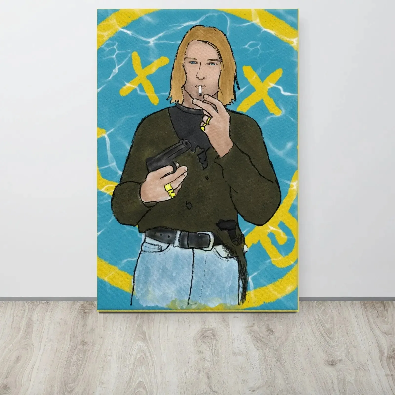 Smiling Through the Waves – A Vibrant Tribute to Kurt Cobain