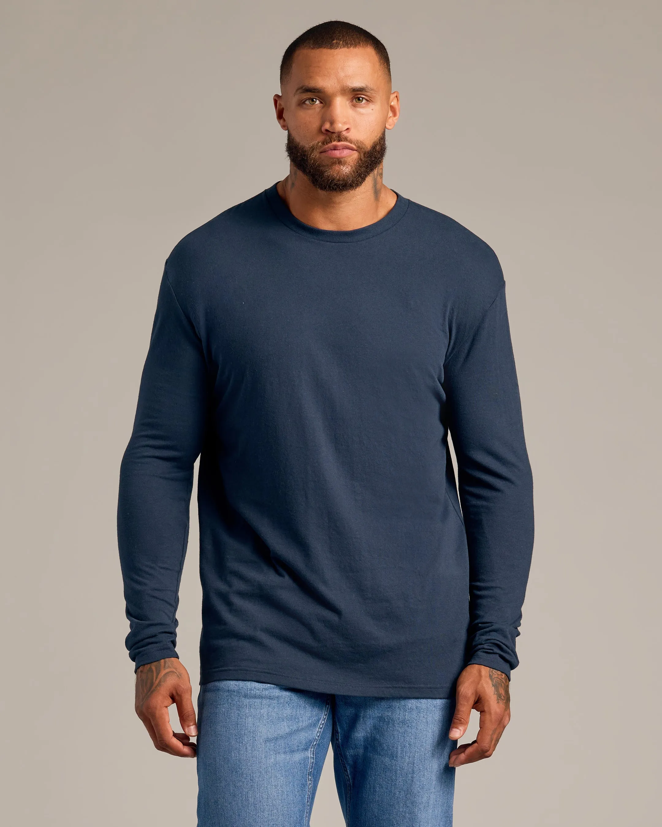 Standard Long Sleeve Crew Neck T-Shirt 3-Pack