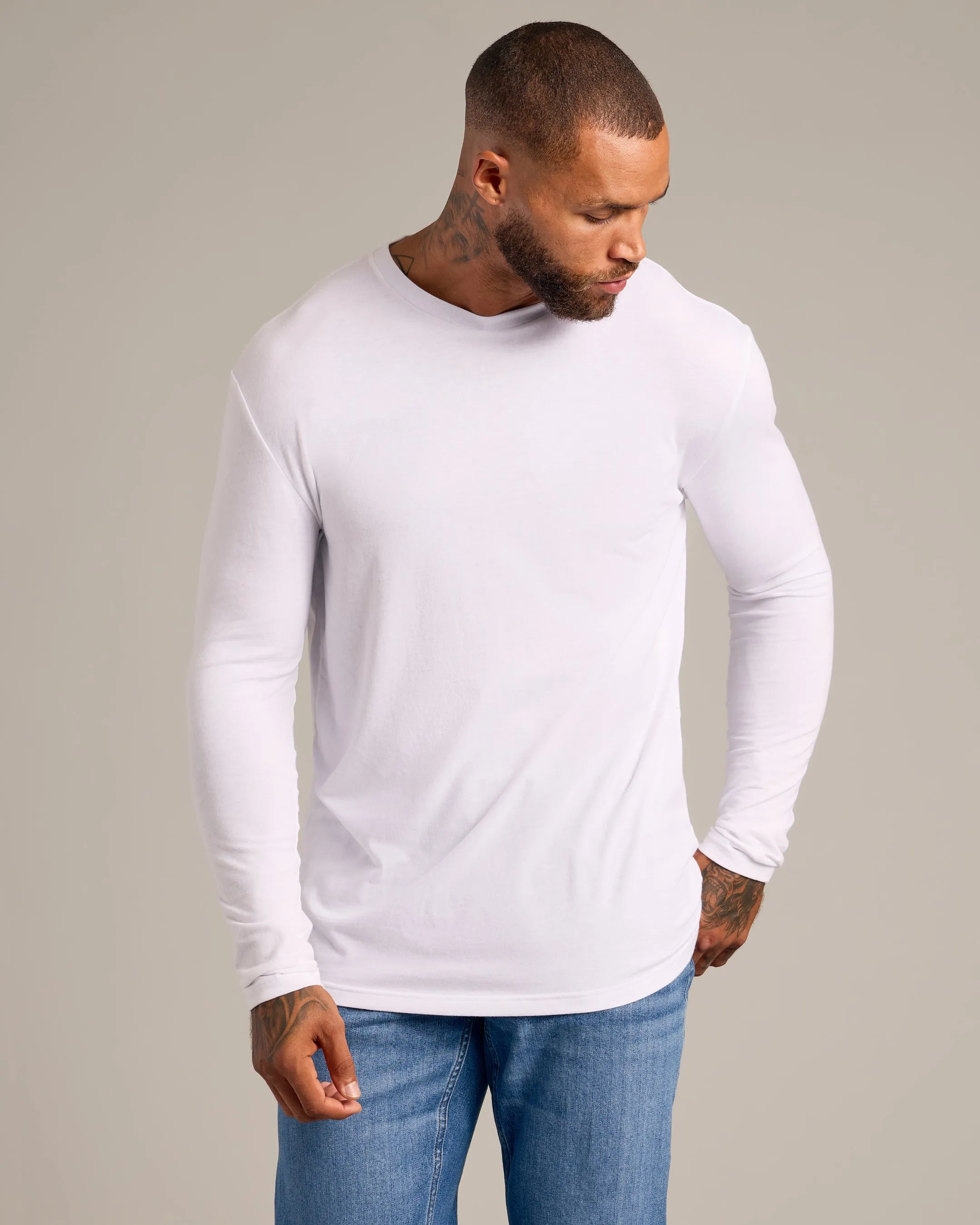Standard Long Sleeve Crew Neck T-Shirt 3-Pack