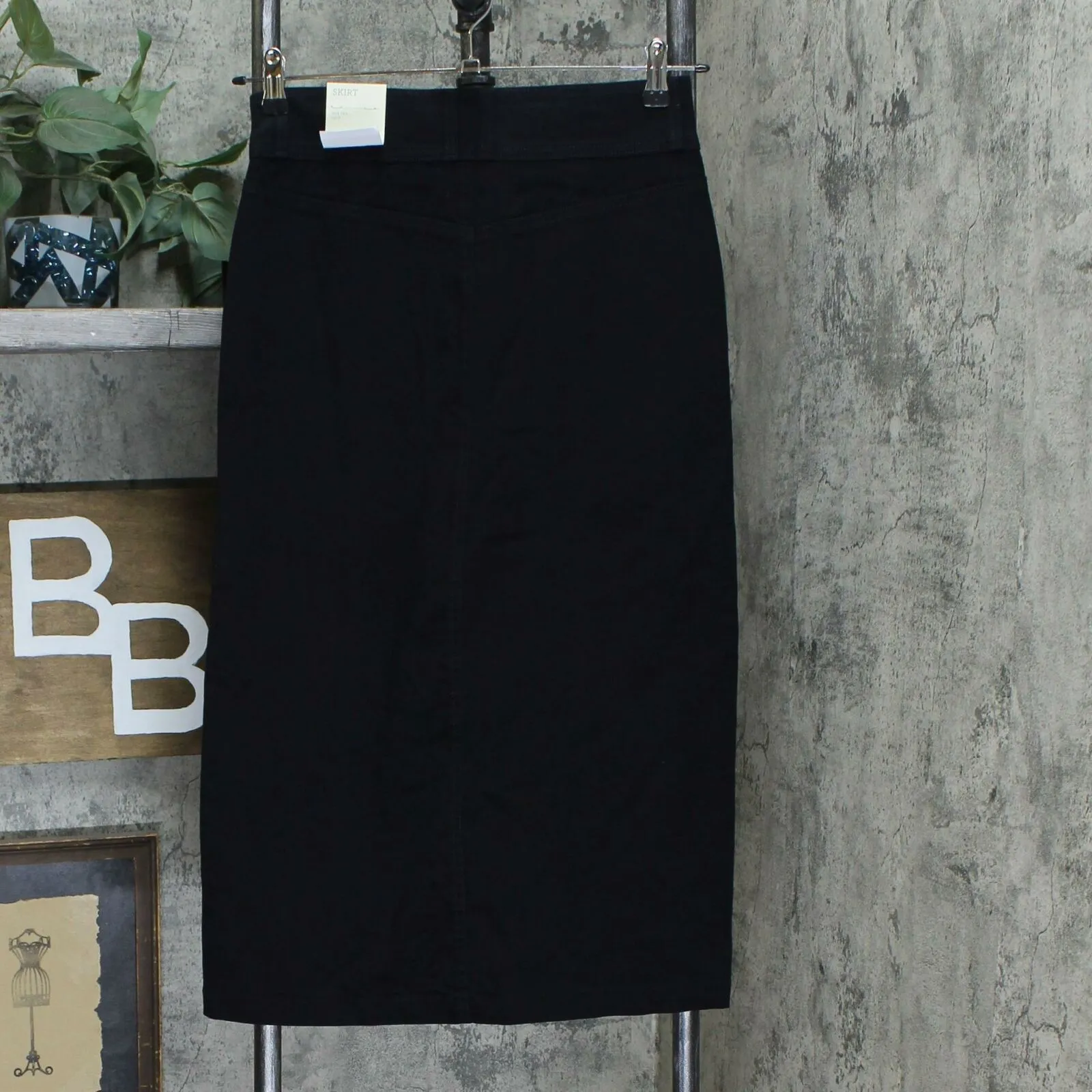 Style & Co Petite Mid Rise Denim Midi Skirt