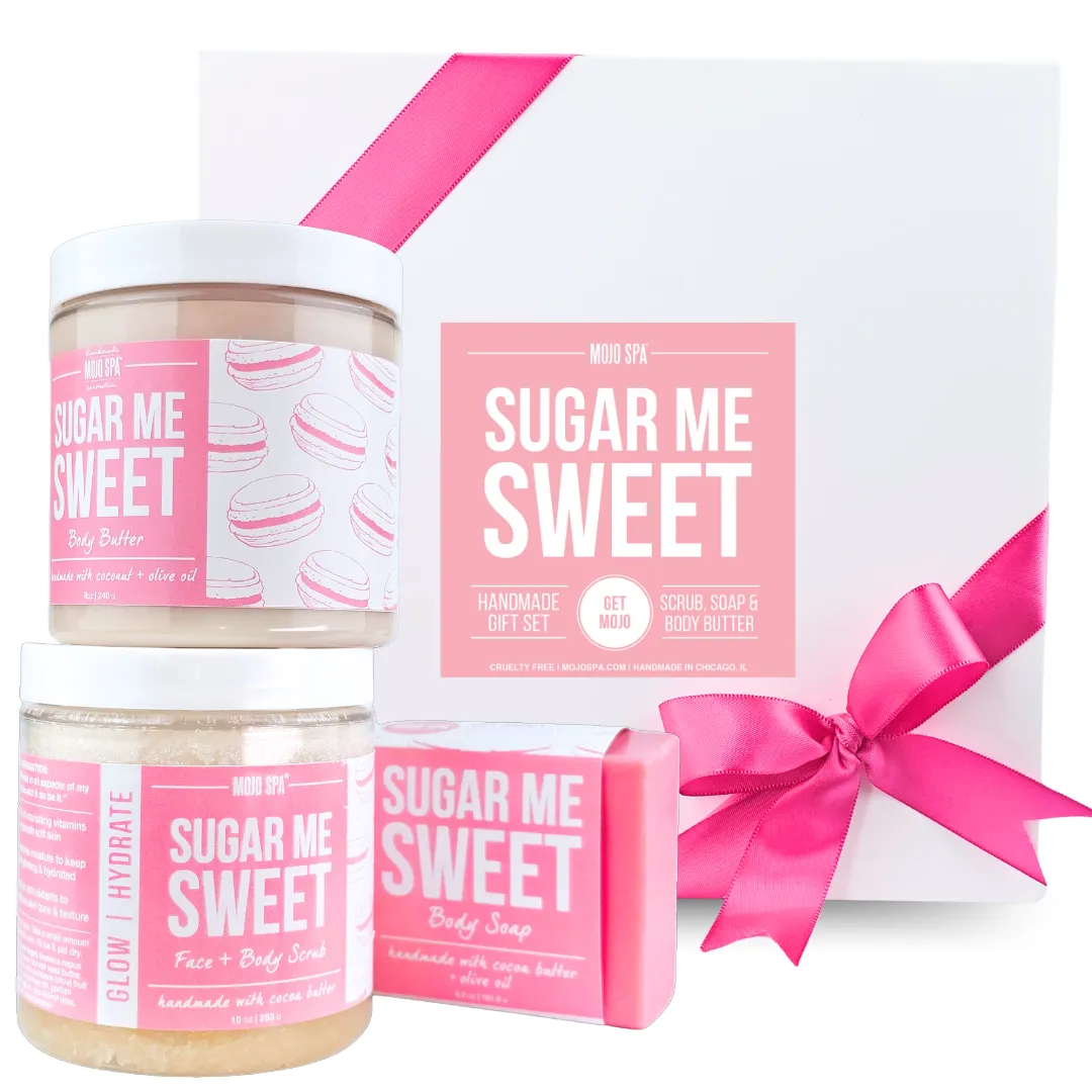 Sugar Me Sweet Scrub, Body Butter & Soap Gift Set