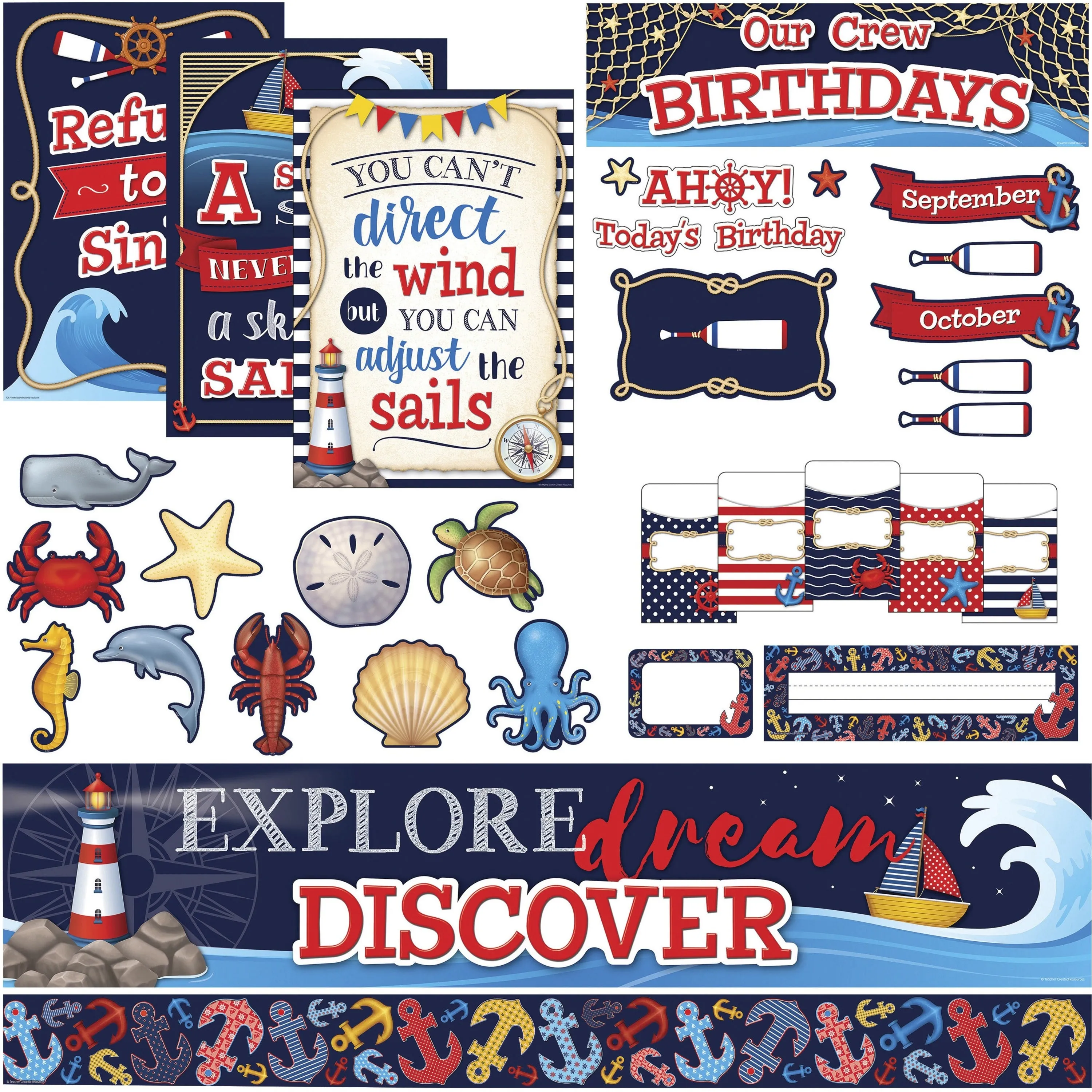 Teacher Created Resources Nautical Board Combo Set
