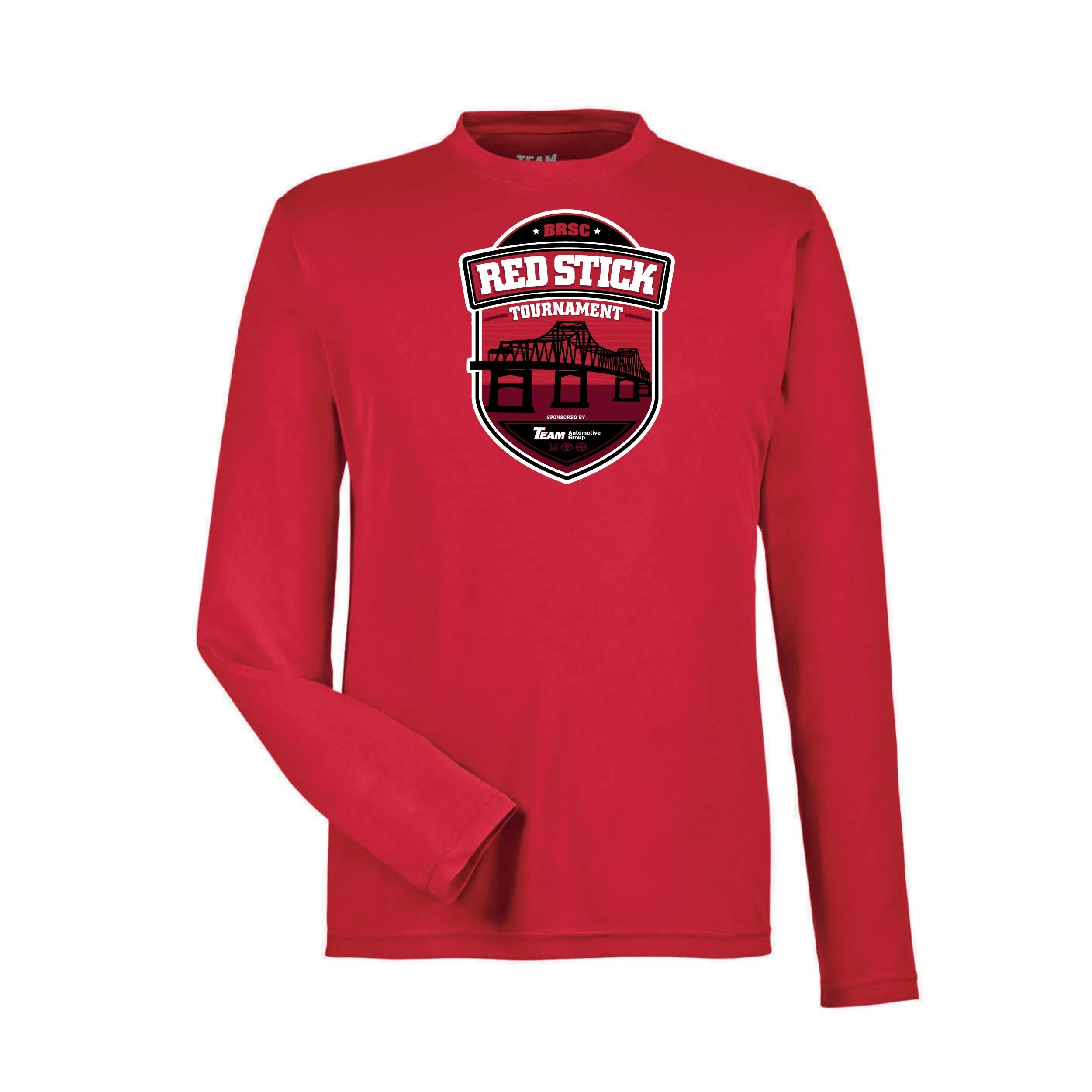 Team 365 Zone Performance Long Sleeve Shirts Red Stick
