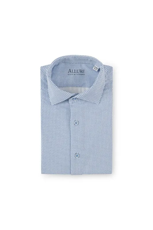 The Allure Shirt - Blue Geoprint