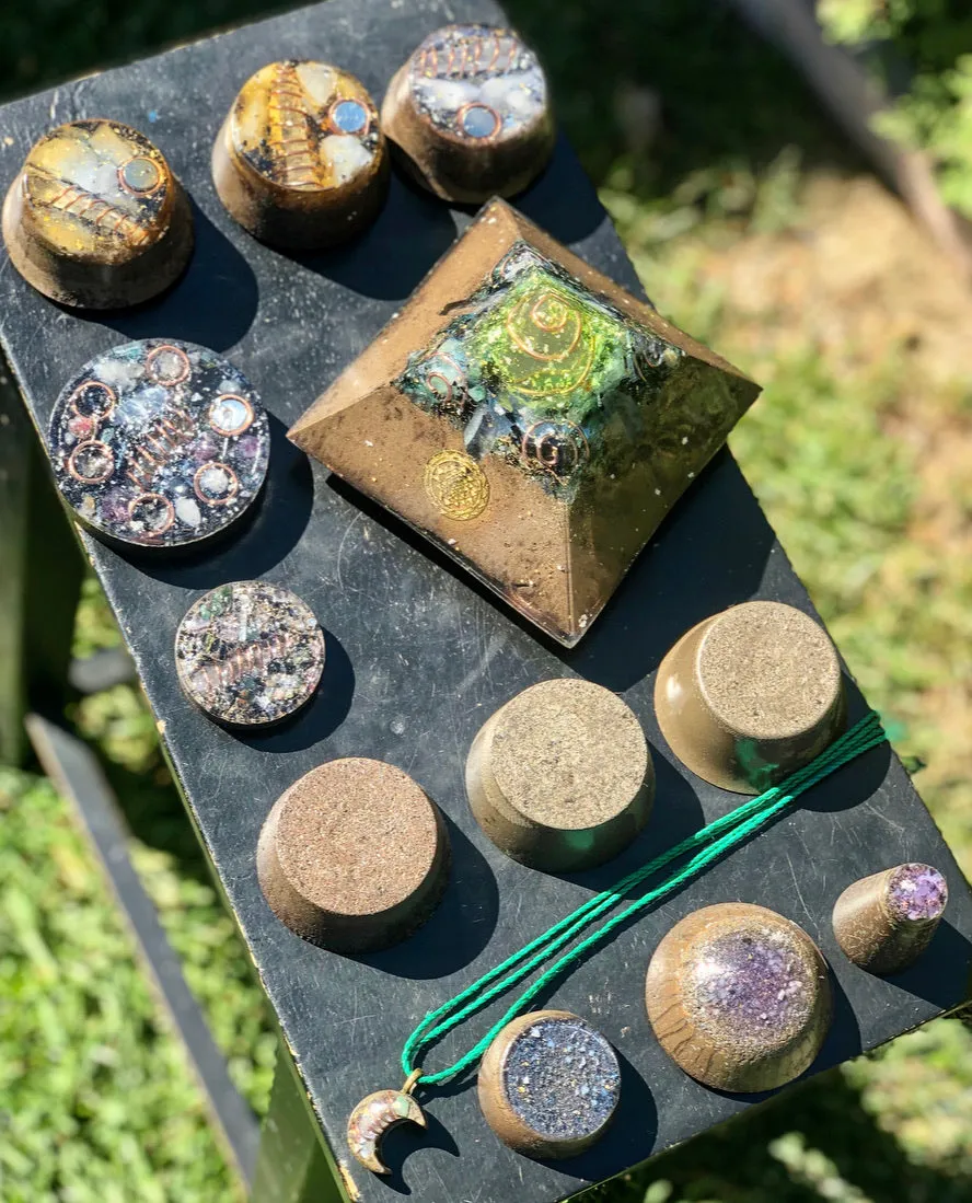 The “Family Pack” - 8-Sided Radionics Large Giza  (15 Hz), 6 Towerbusters, Smart Meter & Wi-Fi/Microwave Shields, 1 Amulet, 2 phone shields & 3 Freebies, 6 for repeat buyer ($243 in savings!)