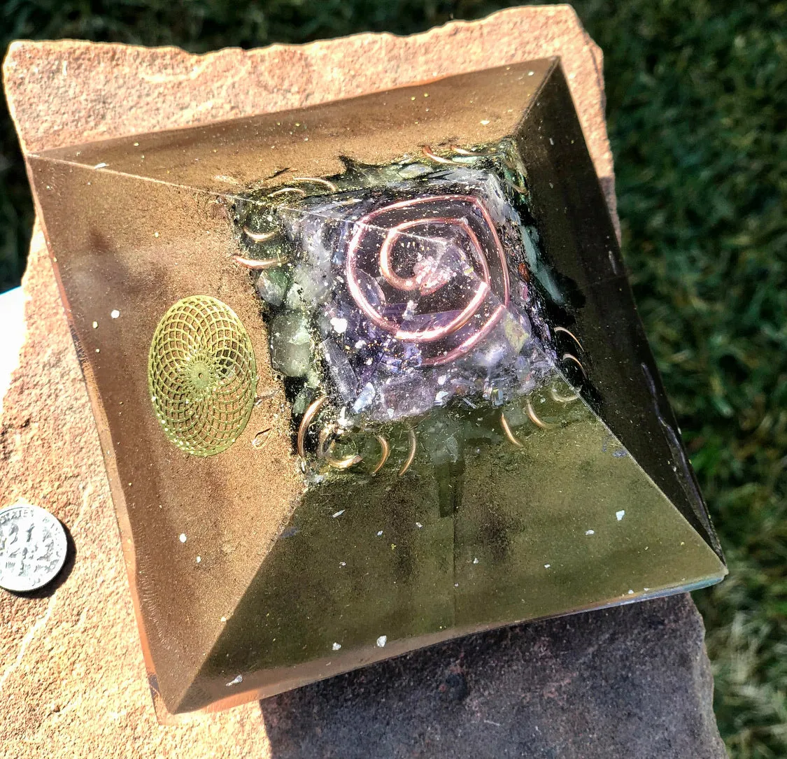 The “Family Pack” - 8-Sided Radionics Large Giza  (15 Hz), 6 Towerbusters, Smart Meter & Wi-Fi/Microwave Shields, 1 Amulet, 2 phone shields & 3 Freebies, 6 for repeat buyer ($243 in savings!)