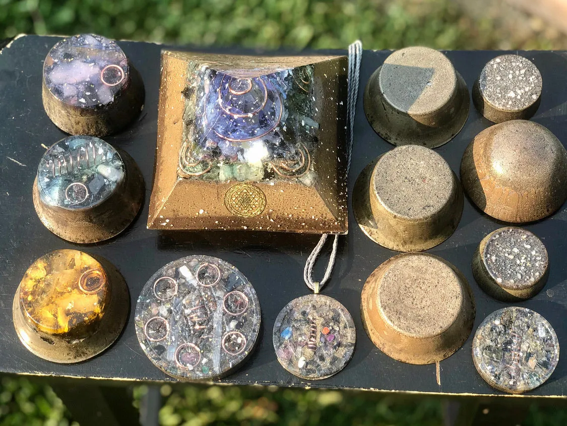 The “Family Pack” - 8-Sided Radionics Large Giza  (15 Hz), 6 Towerbusters, Smart Meter & Wi-Fi/Microwave Shields, 1 Amulet, 2 phone shields & 3 Freebies, 6 for repeat buyer ($243 in savings!)