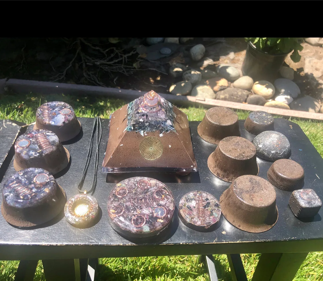 The “Family Pack” - 8-Sided Radionics Large Giza  (15 Hz), 6 Towerbusters, Smart Meter & Wi-Fi/Microwave Shields, 1 Amulet, 2 phone shields & 3 Freebies, 6 for repeat buyer ($243 in savings!)