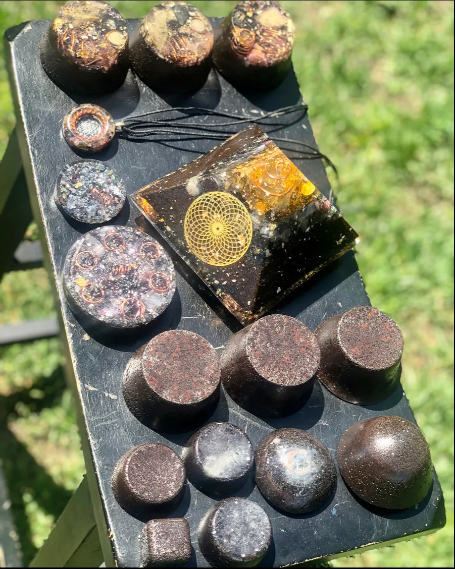 The “Family Pack” - 8-Sided Radionics Large Giza  (15 Hz), 6 Towerbusters, Smart Meter & Wi-Fi/Microwave Shields, 1 Amulet, 2 phone shields & 3 Freebies, 6 for repeat buyer ($243 in savings!)