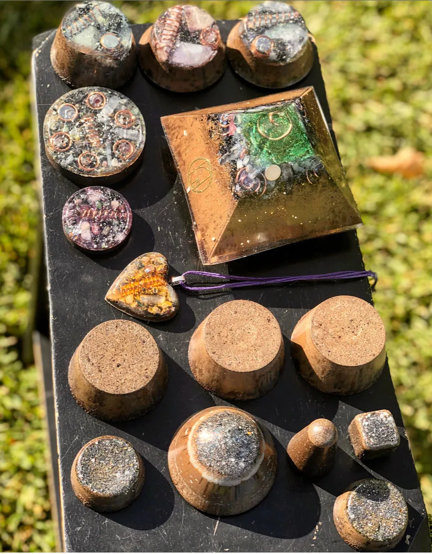 The “Family Pack” - 8-Sided Radionics Large Giza  (15 Hz), 6 Towerbusters, Smart Meter & Wi-Fi/Microwave Shields, 1 Amulet, 2 phone shields & 3 Freebies, 6 for repeat buyer ($243 in savings!)