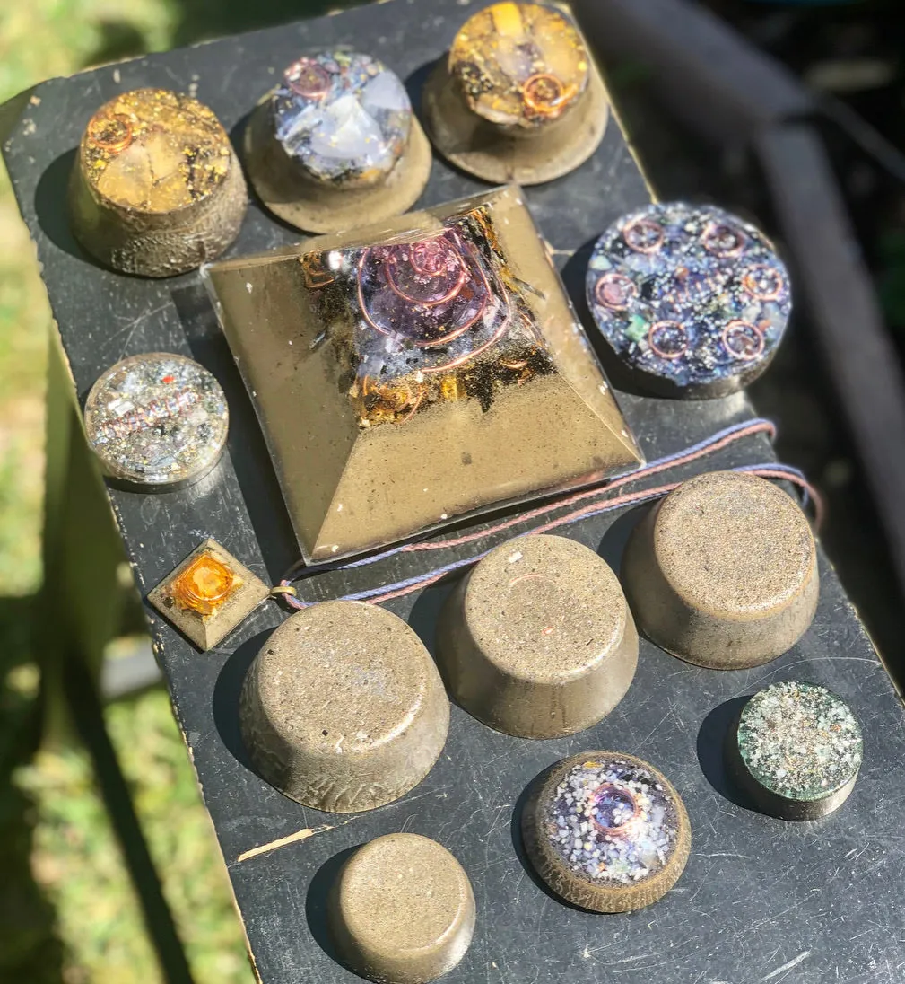 The “Family Pack” - 8-Sided Radionics Large Giza  (15 Hz), 6 Towerbusters, Smart Meter & Wi-Fi/Microwave Shields, 1 Amulet, 2 phone shields & 3 Freebies, 6 for repeat buyer ($243 in savings!)