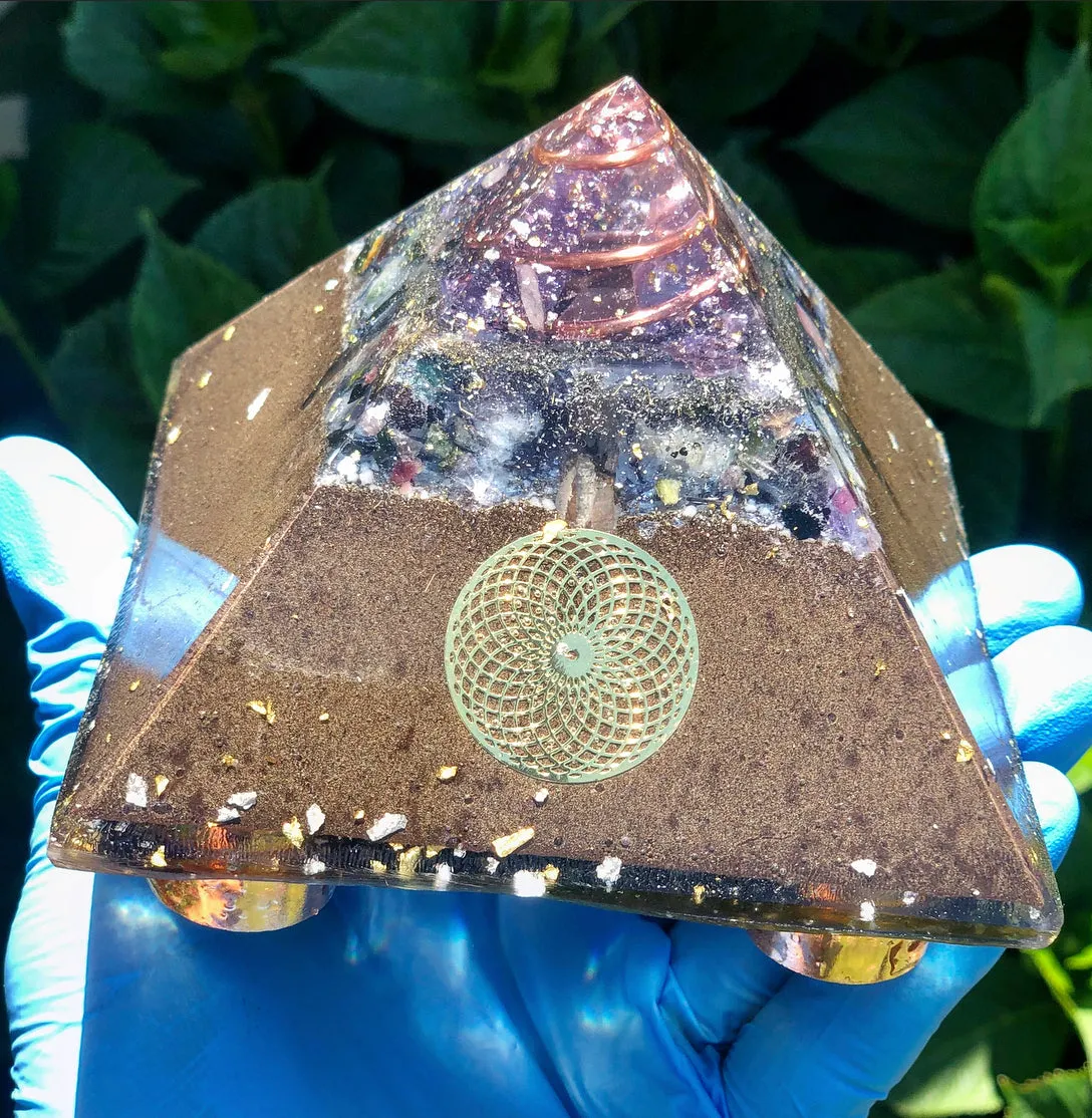 The “Family Pack” - 8-Sided Radionics Large Giza  (15 Hz), 6 Towerbusters, Smart Meter & Wi-Fi/Microwave Shields, 1 Amulet, 2 phone shields & 3 Freebies, 6 for repeat buyer ($243 in savings!)