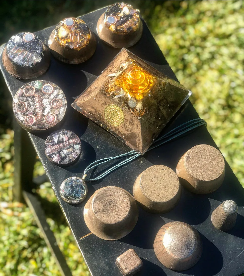 The “Family Pack” - 8-Sided Radionics Large Giza  (15 Hz), 6 Towerbusters, Smart Meter & Wi-Fi/Microwave Shields, 1 Amulet, 2 phone shields & 3 Freebies, 6 for repeat buyer ($243 in savings!)