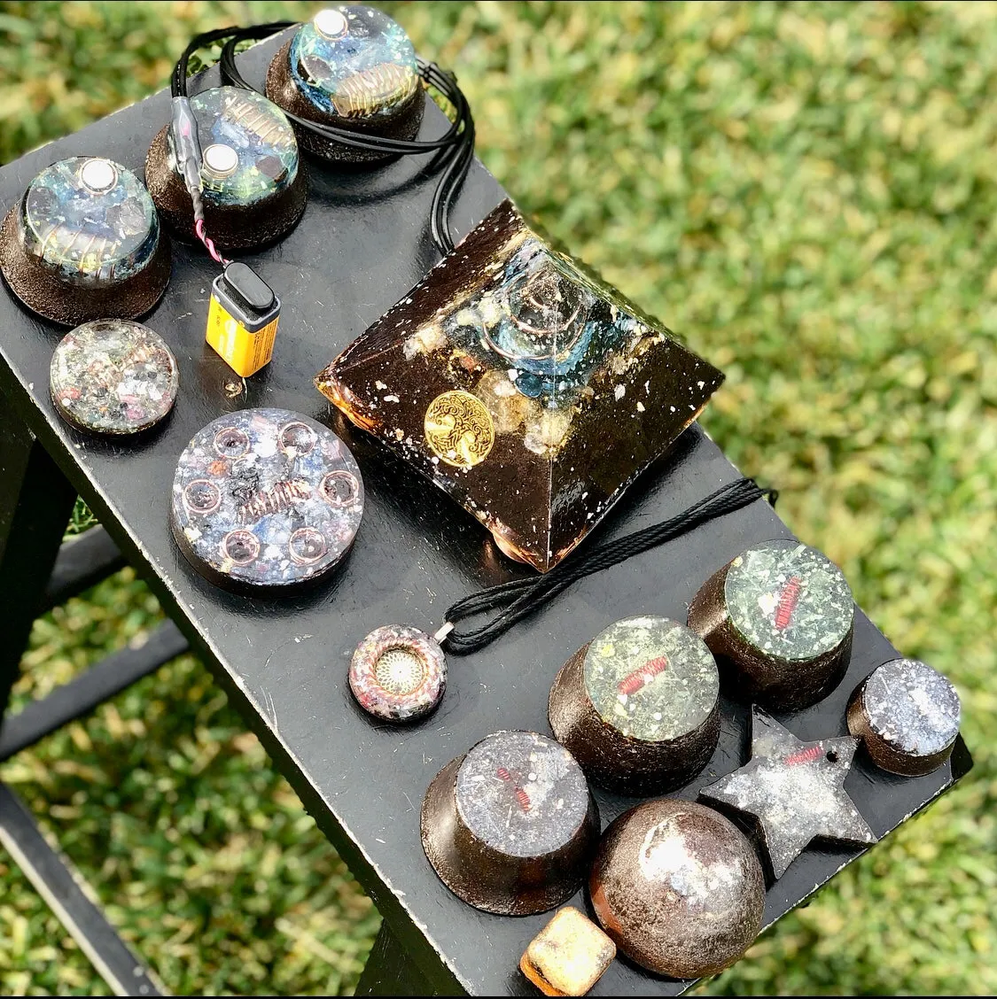 The “Family Pack” - 8-Sided Radionics Large Giza  (15 Hz), 6 Towerbusters, Smart Meter & Wi-Fi/Microwave Shields, 1 Amulet, 2 phone shields & 3 Freebies, 6 for repeat buyer ($243 in savings!)