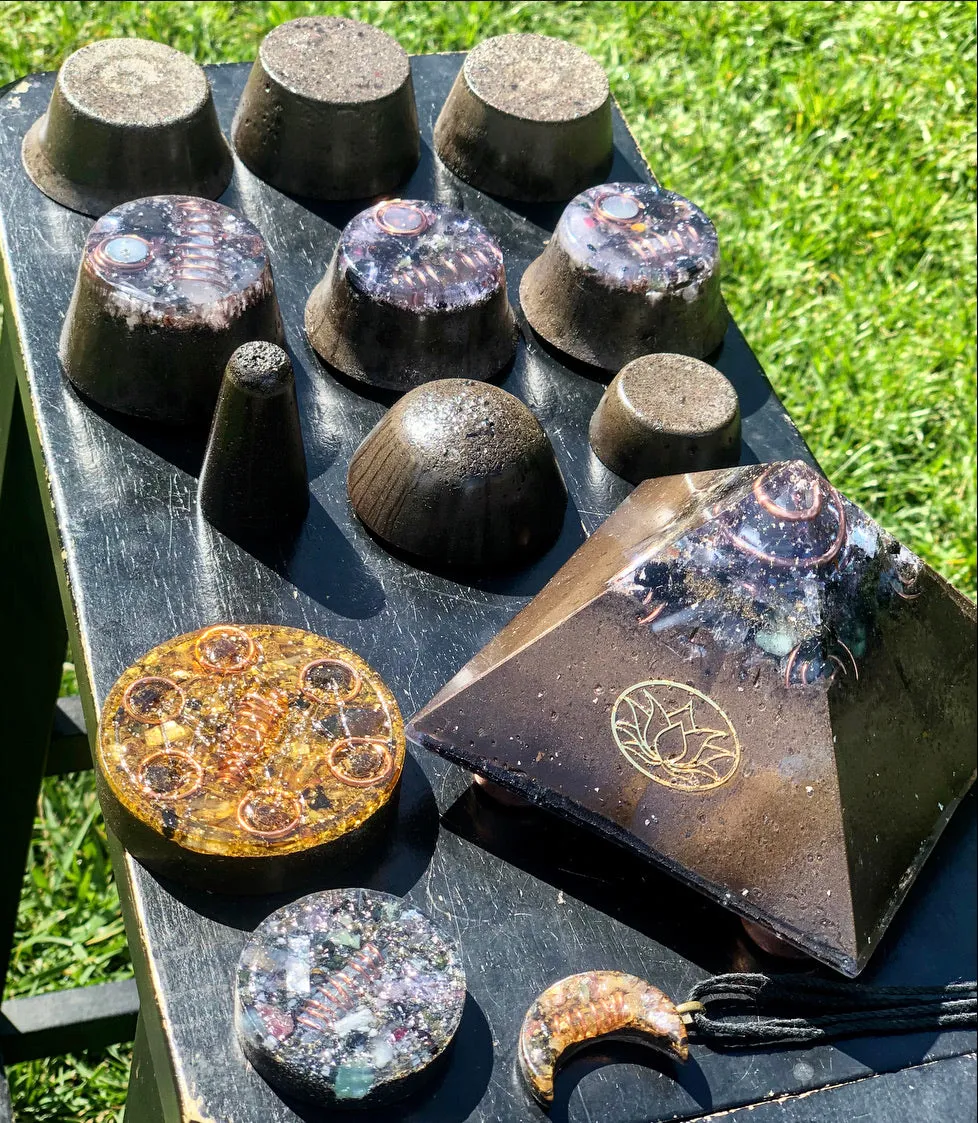 The “Family Pack” - 8-Sided Radionics Large Giza  (15 Hz), 6 Towerbusters, Smart Meter & Wi-Fi/Microwave Shields, 1 Amulet, 2 phone shields & 3 Freebies, 6 for repeat buyer ($243 in savings!)