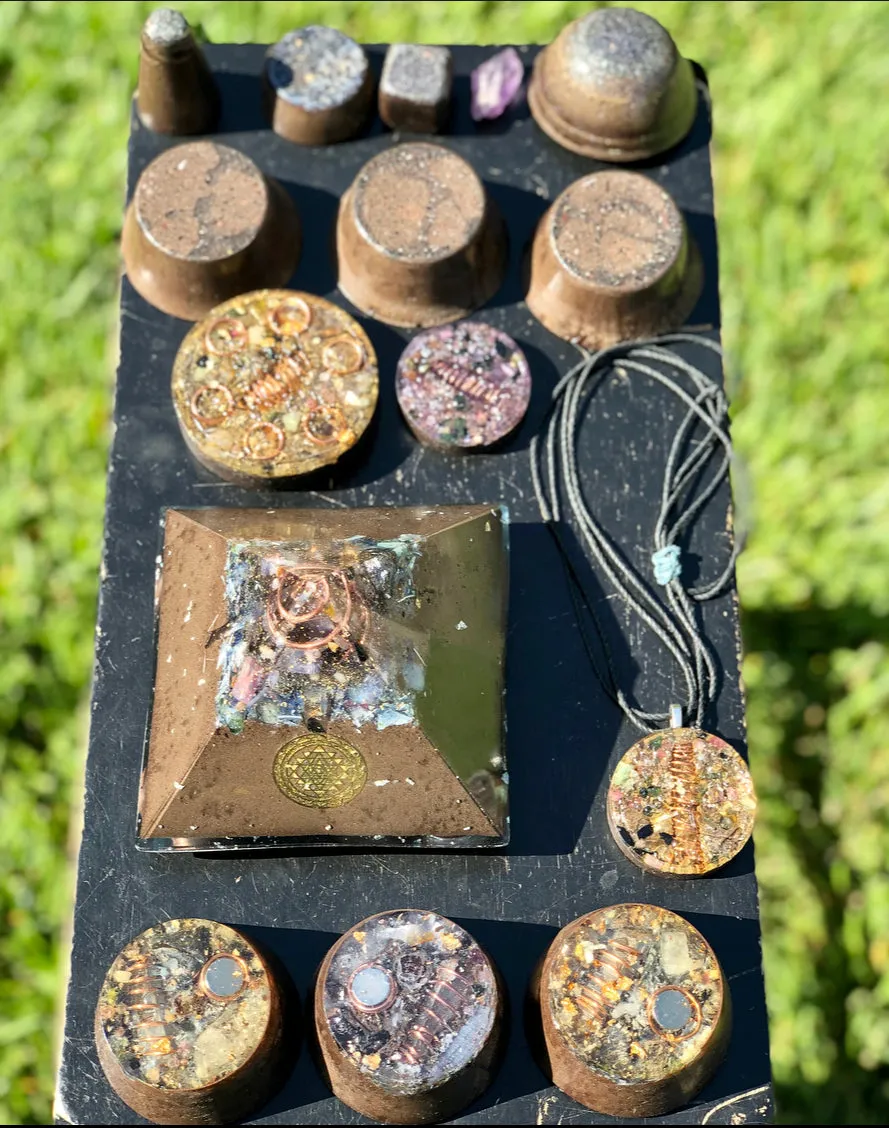 The “Family Pack” - 8-Sided Radionics Large Giza  (15 Hz), 6 Towerbusters, Smart Meter & Wi-Fi/Microwave Shields, 1 Amulet, 2 phone shields & 3 Freebies, 6 for repeat buyer ($243 in savings!)