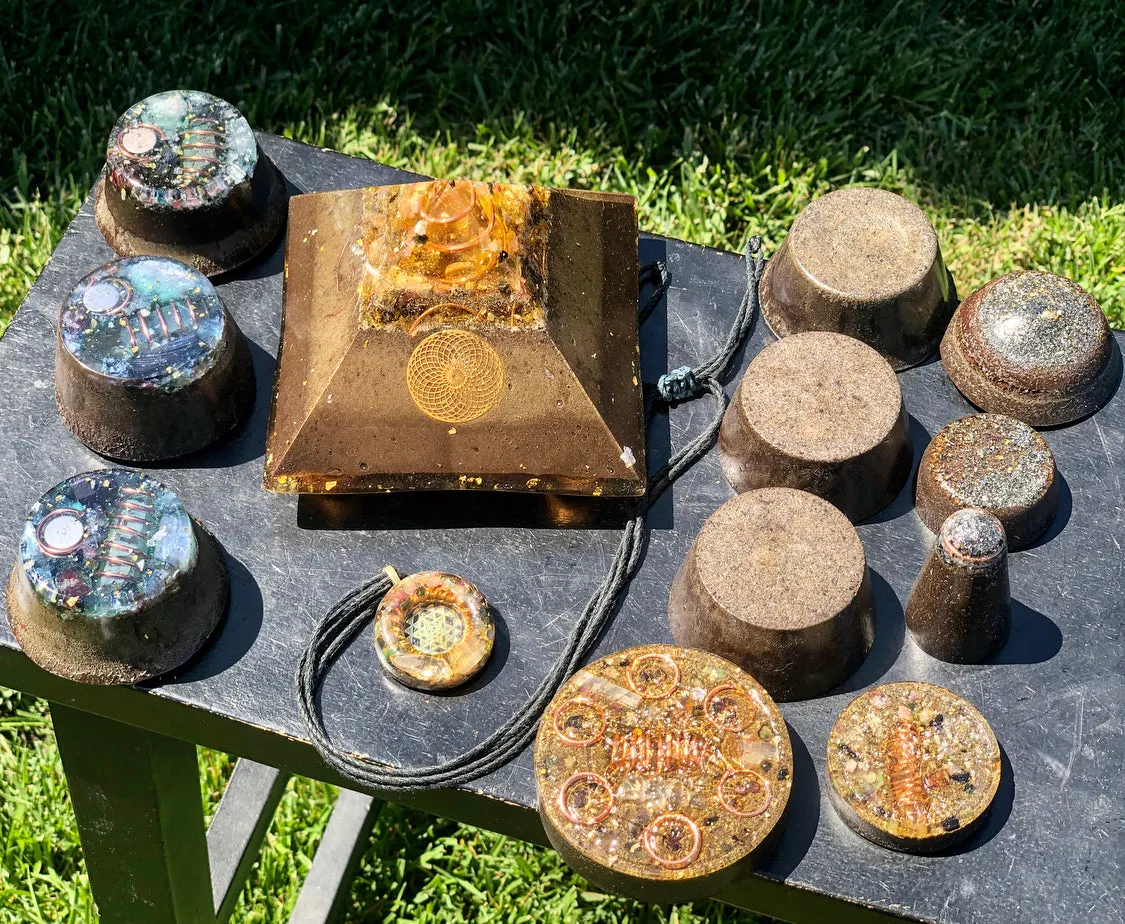 The “Family Pack” - 8-Sided Radionics Large Giza  (15 Hz), 6 Towerbusters, Smart Meter & Wi-Fi/Microwave Shields, 1 Amulet, 2 phone shields & 3 Freebies, 6 for repeat buyer ($243 in savings!)