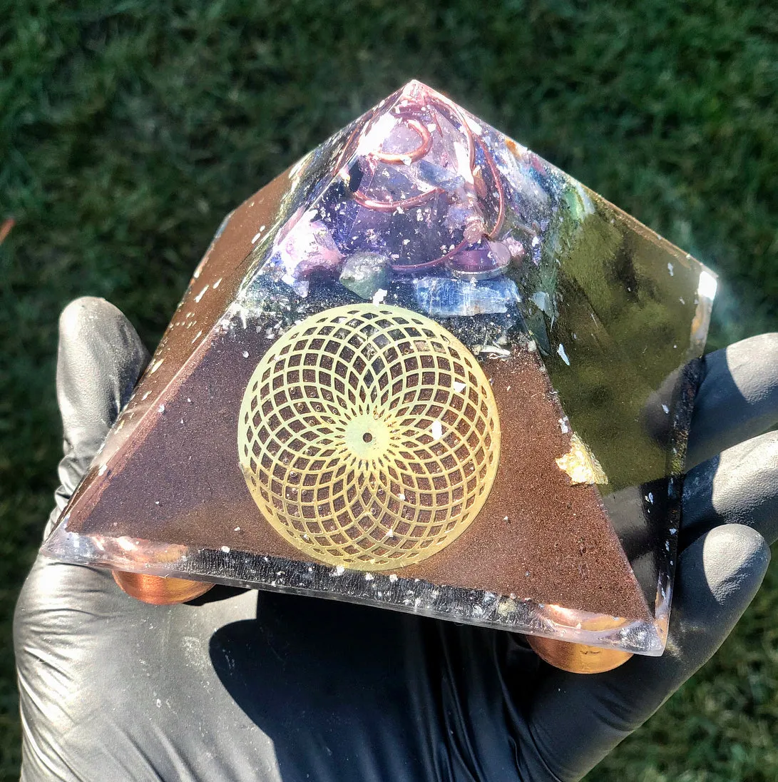 The “Family Pack” - 8-Sided Radionics Large Giza  (15 Hz), 6 Towerbusters, Smart Meter & Wi-Fi/Microwave Shields, 1 Amulet, 2 phone shields & 3 Freebies, 6 for repeat buyer ($243 in savings!)