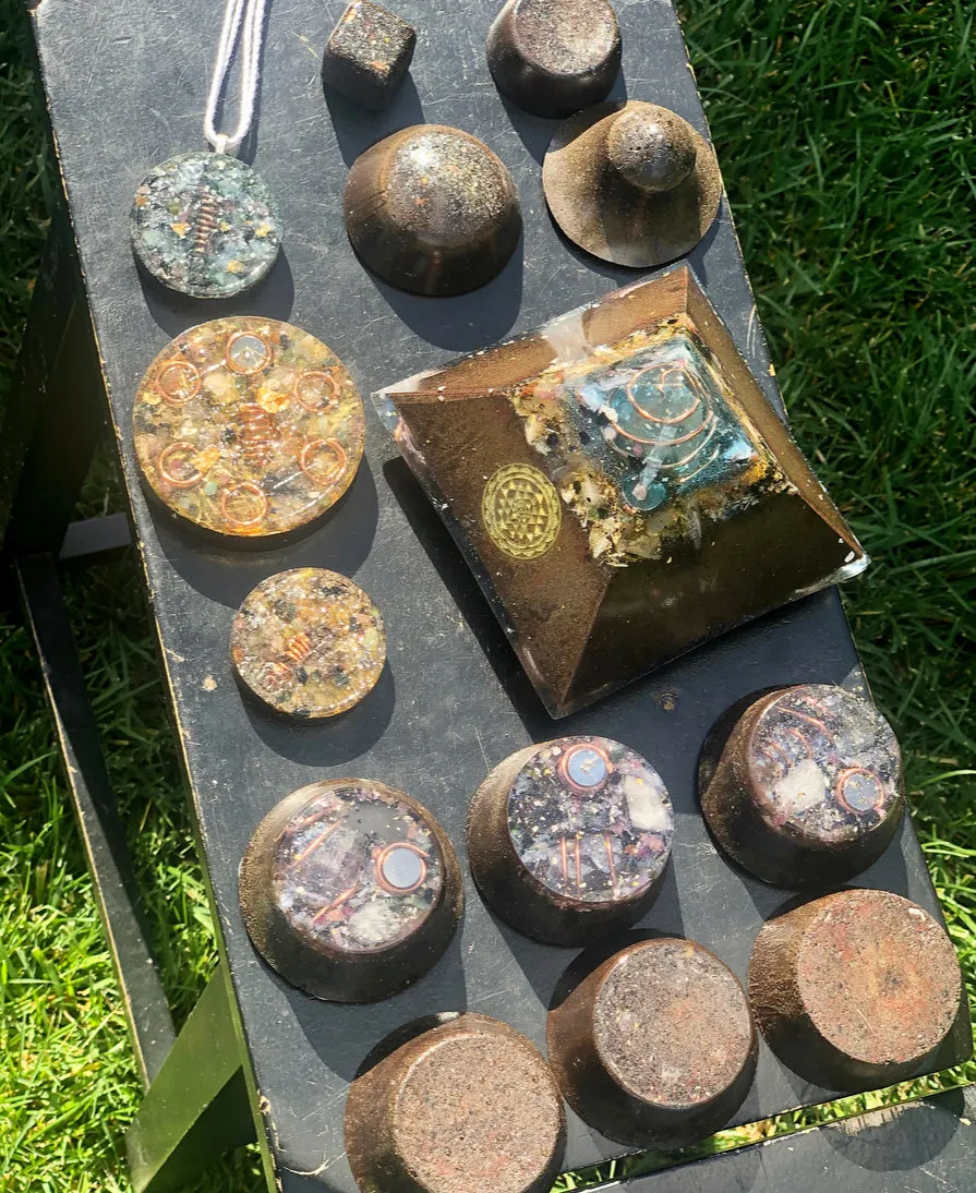 The “Family Pack” - 8-Sided Radionics Large Giza  (15 Hz), 6 Towerbusters, Smart Meter & Wi-Fi/Microwave Shields, 1 Amulet, 2 phone shields & 3 Freebies, 6 for repeat buyer ($243 in savings!)