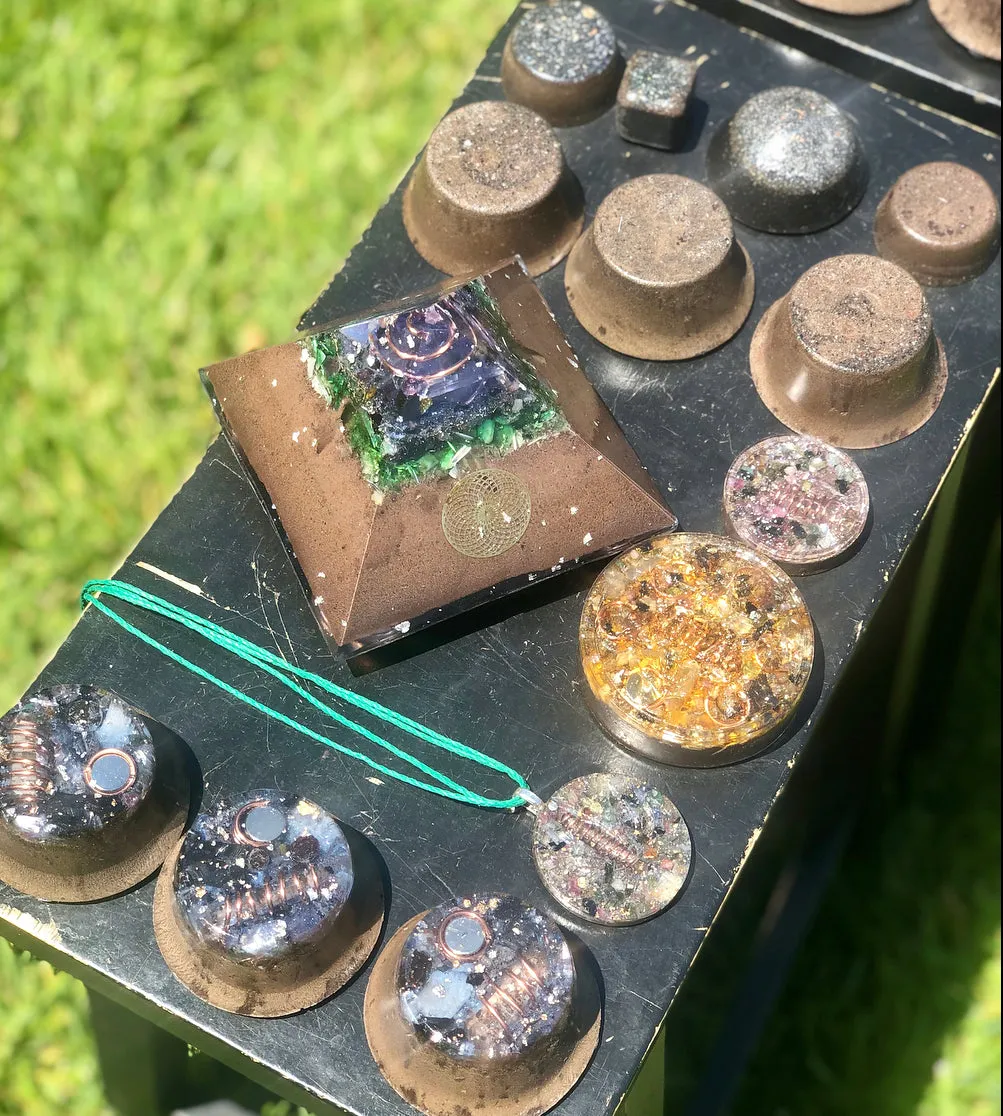 The “Family Pack” - 8-Sided Radionics Large Giza  (15 Hz), 6 Towerbusters, Smart Meter & Wi-Fi/Microwave Shields, 1 Amulet, 2 phone shields & 3 Freebies, 6 for repeat buyer ($243 in savings!)