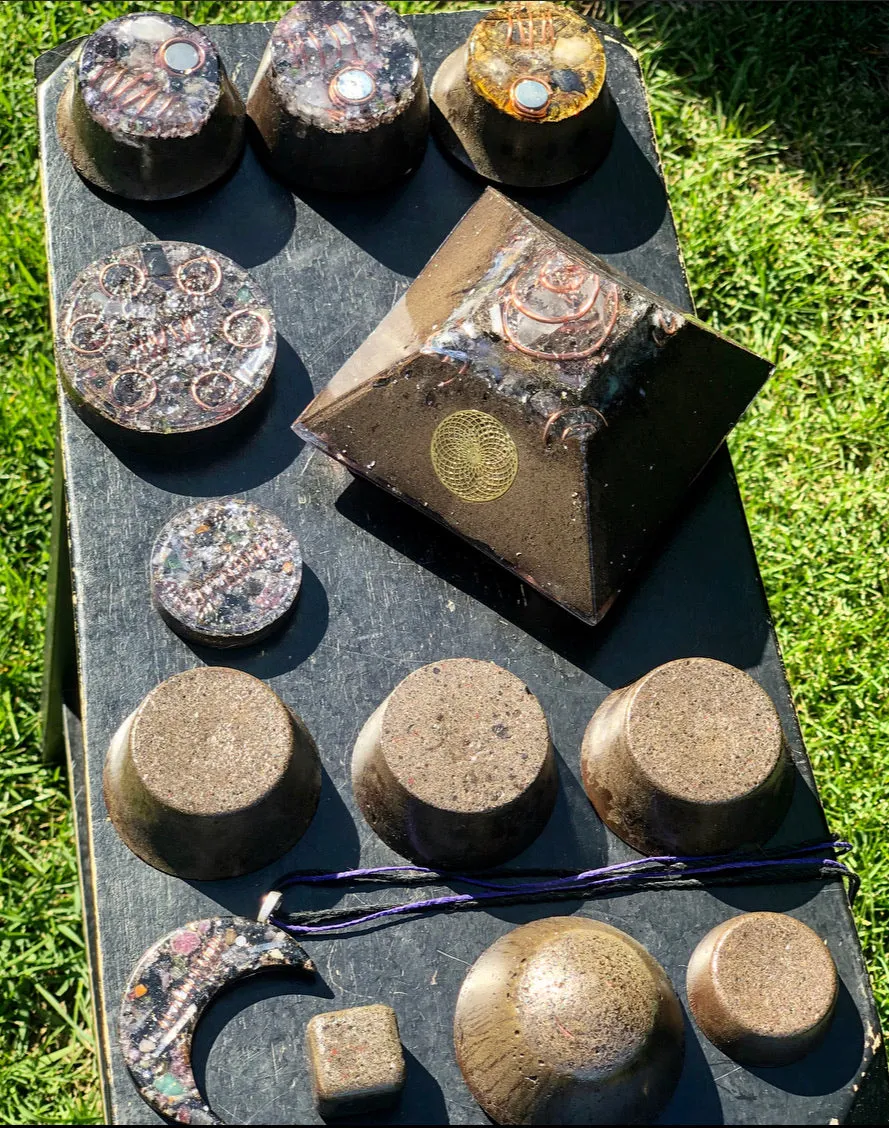 The “Family Pack” - 8-Sided Radionics Large Giza  (15 Hz), 6 Towerbusters, Smart Meter & Wi-Fi/Microwave Shields, 1 Amulet, 2 phone shields & 3 Freebies, 6 for repeat buyer ($243 in savings!)