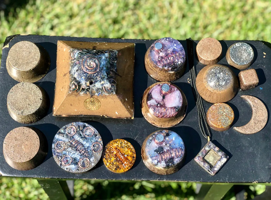 The “Family Pack” - 8-Sided Radionics Large Giza  (15 Hz), 6 Towerbusters, Smart Meter & Wi-Fi/Microwave Shields, 1 Amulet, 2 phone shields & 3 Freebies, 6 for repeat buyer ($243 in savings!)
