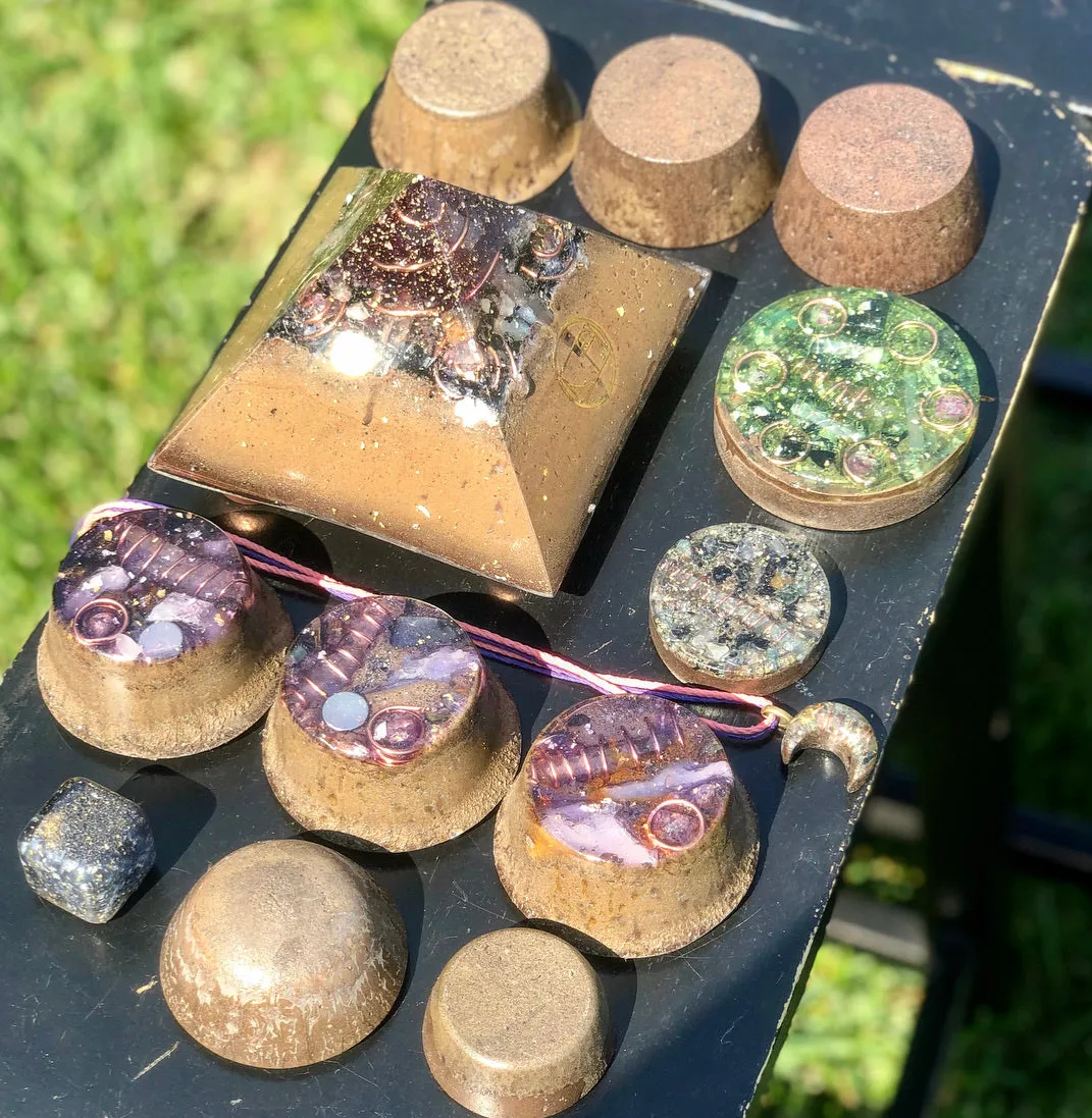 The “Family Pack” - 8-Sided Radionics Large Giza  (15 Hz), 6 Towerbusters, Smart Meter & Wi-Fi/Microwave Shields, 1 Amulet, 2 phone shields & 3 Freebies, 6 for repeat buyer ($243 in savings!)