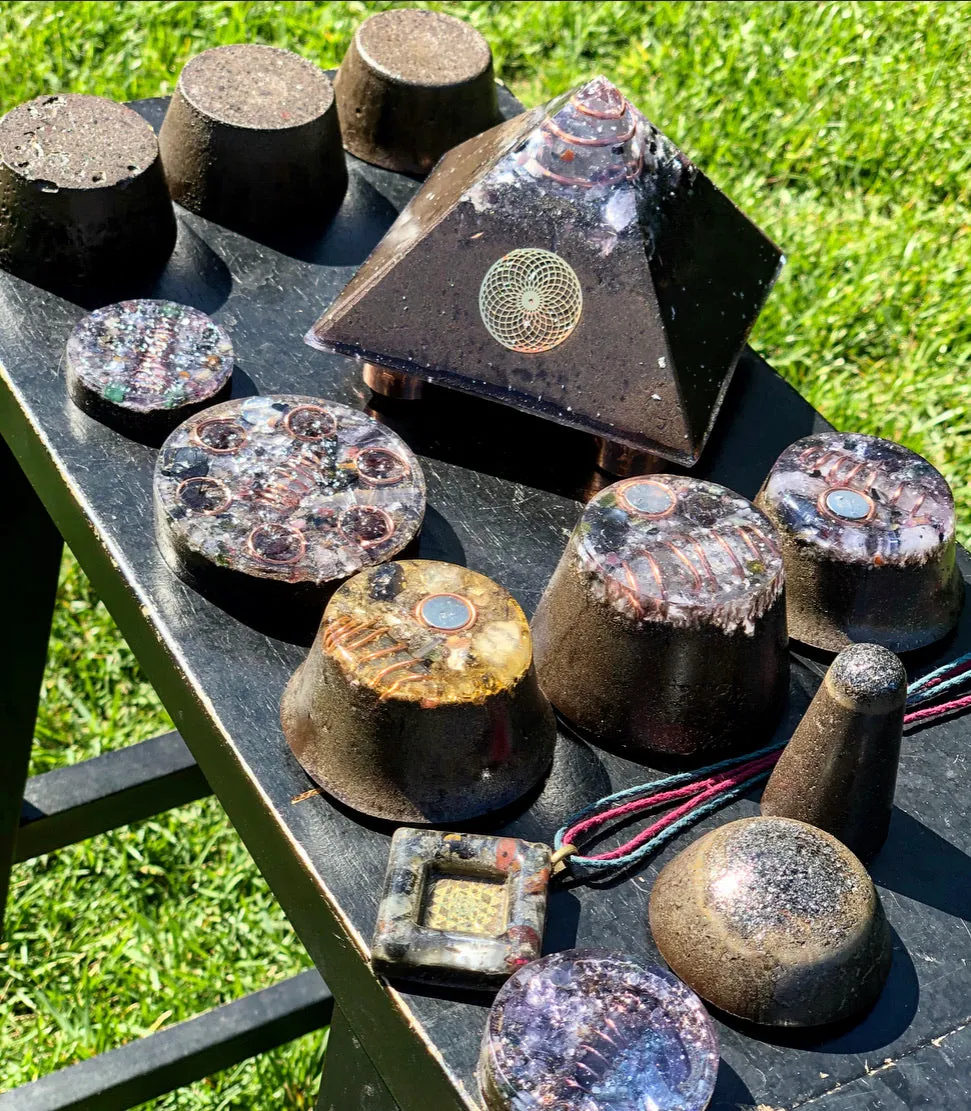 The “Family Pack” - 8-Sided Radionics Large Giza  (15 Hz), 6 Towerbusters, Smart Meter & Wi-Fi/Microwave Shields, 1 Amulet, 2 phone shields & 3 Freebies, 6 for repeat buyer ($243 in savings!)
