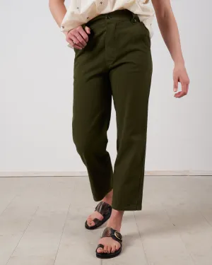 the highwaist trouser - army