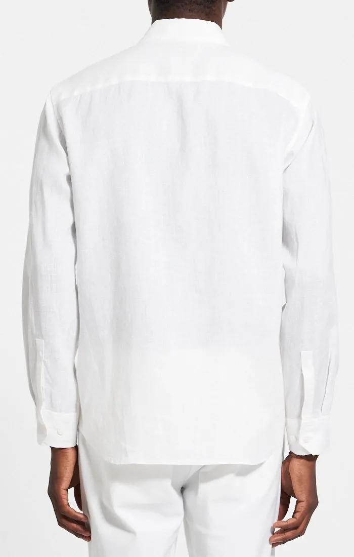 Theory Irving Military Long Sleeve Shirt - White
